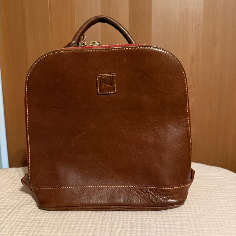 Dooney and Bourke Brown Leather Backpack